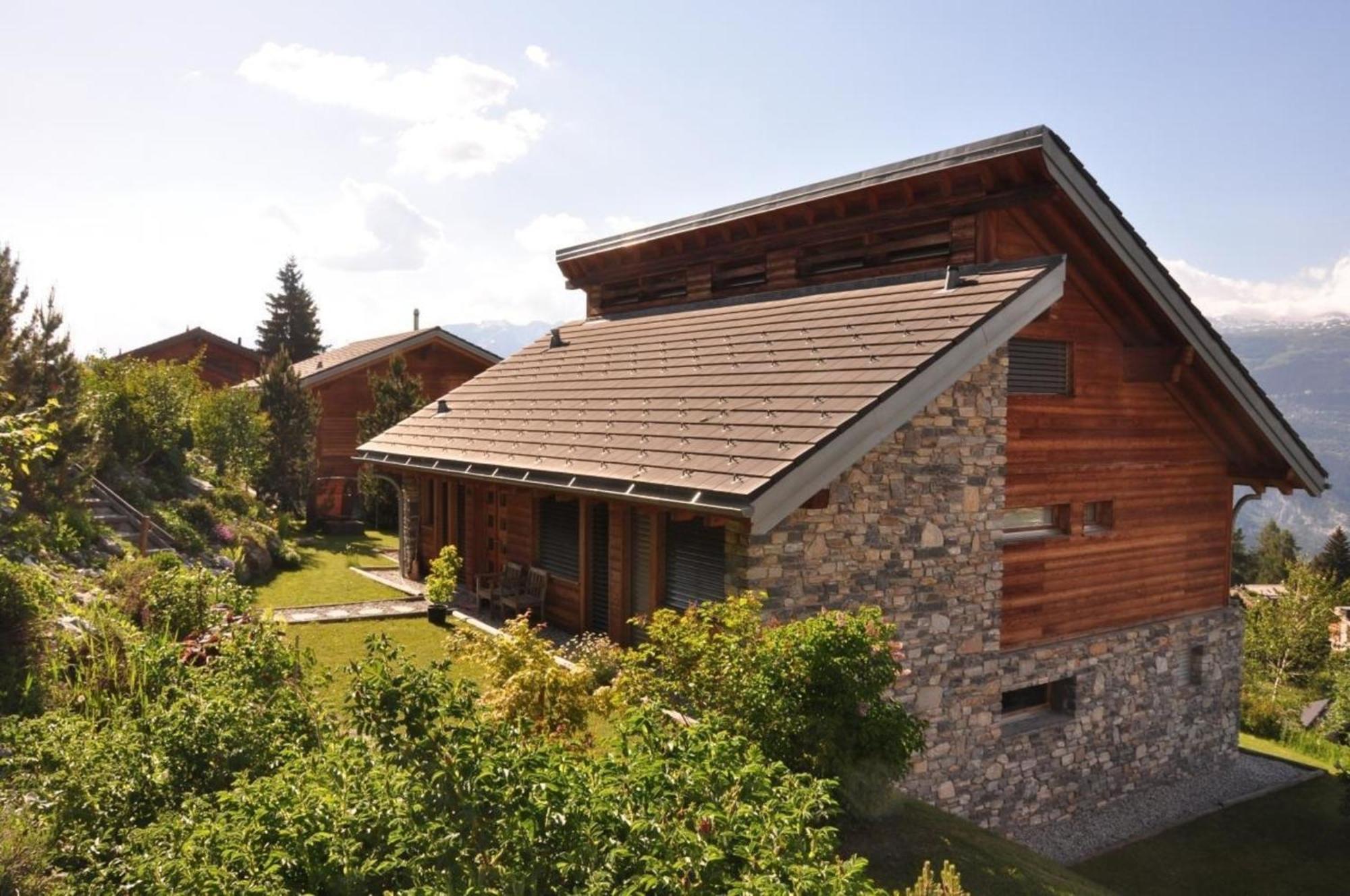 Modernes Chalet - Blue Merle Villa Vercorin Exterior photo